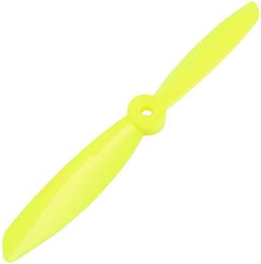 X-Dree Yellow Plastion RC Airplane Propeller Proplerer лопатка 6045 + Adapter Ring Adapter (Plástico Amarillo Aeroplano RC погон де ла Палета