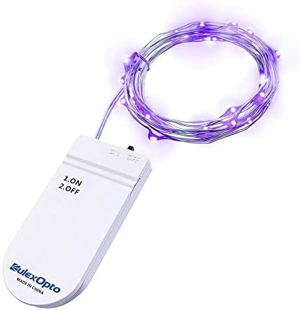 Dulexopto 6 Pack Purple Fairy String Lights, 7.2ft 20 Micro LED starвездени жици на жици, мини жици со батерија за Божиќна декорација костум