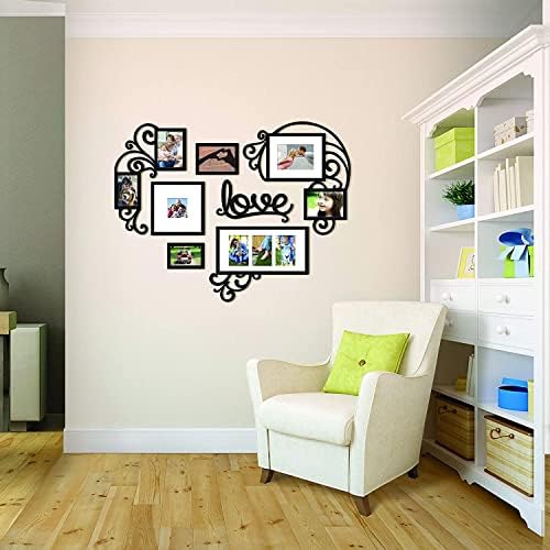 Рамка за слика поставена на налепница за украсување на wallидови во семејна дневна соба и спална соба