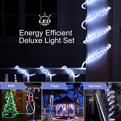 LED јаже светла на отворено - 18 стапки 216 LED диоди Светло водоотпорно осветлување за дрво за забави за спална соба градина базен