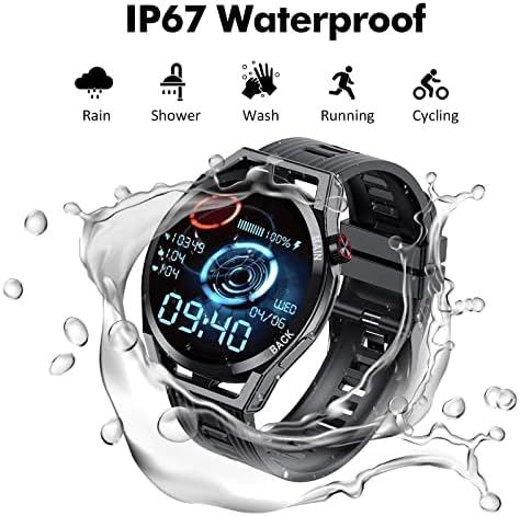 Паметен Часовник За Мажи Со Текст И Повик, Bluetooth Smartwatch За Android iOS Телефон IP67 Водоотпорен Спорт Трчање Дигитални Часовници