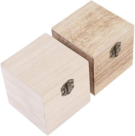 Кутија за дрвени дрвени кутии со капак, украсете квадратни кутии за складирање рачно изработени дрвени кутии за хоби за складирање