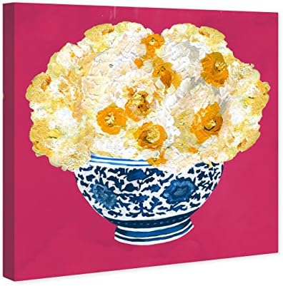 Оливер Гал уметник копродукции цветни wallидни уметнички платно печати 'ianулијана Тејлор-сина вазна магента' Домашна декор, 20 x 20, жолта,