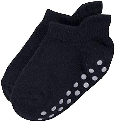 Допрени од природата бебешки органски памучни чорапи со не-слабост за отпорност на есен, розова црна боја, 6-12 месеци