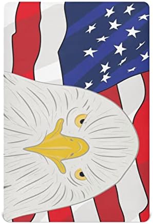 Плејард лист, американско знаме ќелав орел 4 јули 4 -ти јули Денот на независност на креветчето за стандардни душеци за креветчиња и мали