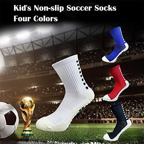 ТЕКМИФ Детски Фудбалски Чорапи Нелизгачки Фудбалски Чорапи Болнички Зафат Атлетски Чорапи за возраст од 7-12 Години
