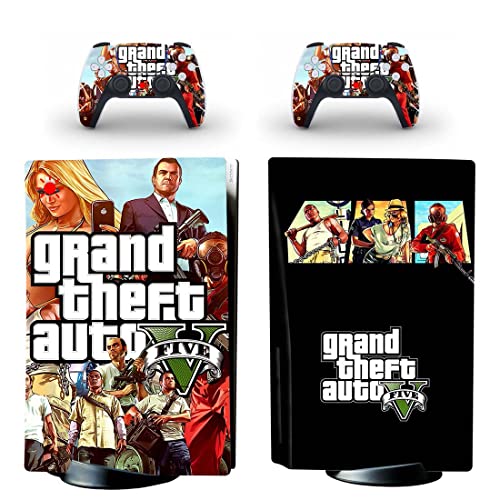 За PS4 Slim - Game Grand GTA Theft и Auto PS4 или PS5 налепница за кожа за PlayStation 4 или 5 конзола и контролори Декал Винил ДУЦ -5975
