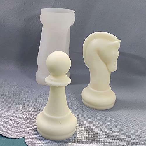 3Д силиконски мувла на 3Д свеќи Jibeveyyi, меѓународен шах силиконски калап за правење свеќи, рачно изработени свеќи за ароматерапија,