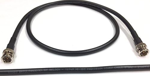 Прилагодена кабелска врска 6 нозе Белден 1694a 6G HD-SDI RG6 BNC кабел црна јакна