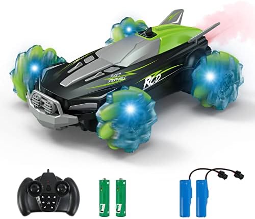 Wowello RC Drift Cars со спреј магла за деца, далечински управувачки автомобил со LED светла и музика, полнење на RC Car Car, затворен