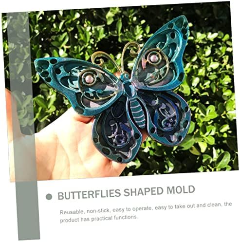Coheali 3pcs пеперутка мувла украс занаетчиски силиконски калапи за смола силконски калапи силиконски за DIY чакал за леење DIY занаети за занаетчиски