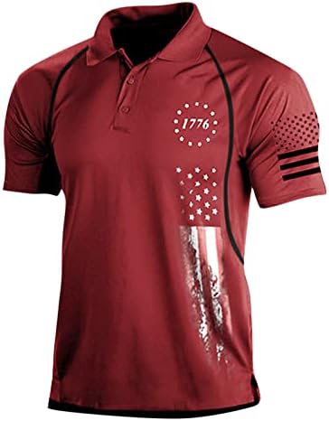 Поло кошули за машки пол Европски и американски ретро дигитално печатење на отворено врвни кошули со кратки ракави со кратки ракави