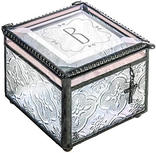 J Devlin Box 631 EB 212-1 Monogrammed обоена стаклена кутија за стакло