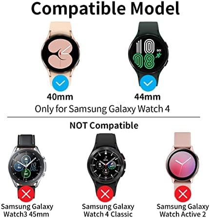 Suoman 2-Pack за Samsung Galaxy Watch 4 40мм куќиште, сеопфатен заштитен TPU Bumper Cover Cover Cover Case Case for Samsung