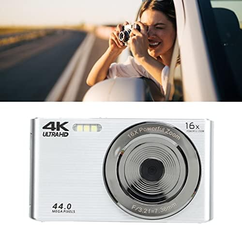 4K дигитална камера, 2,8in екран 16x дигитален зум камера, 44MP шок од пластична куќичка HD камера за фотографија, дигитална