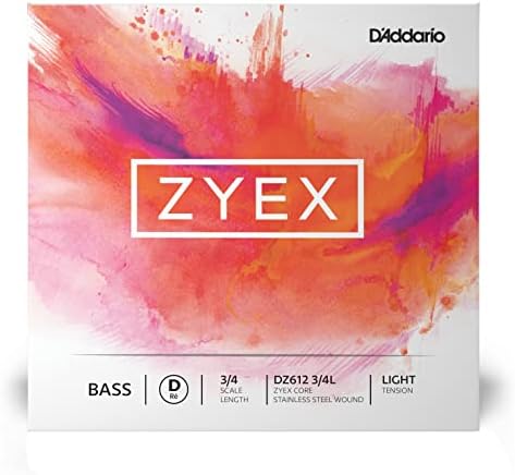 D'Addario Zyex Bass String Set, 3/4 скала, средна напнатост