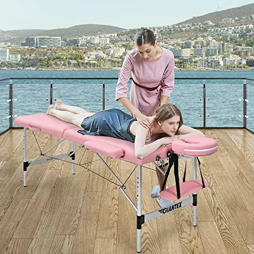 Ycfbh 84 l Преносна маса за масажа прилагодлив салон спа кревет w/носење розова лулка