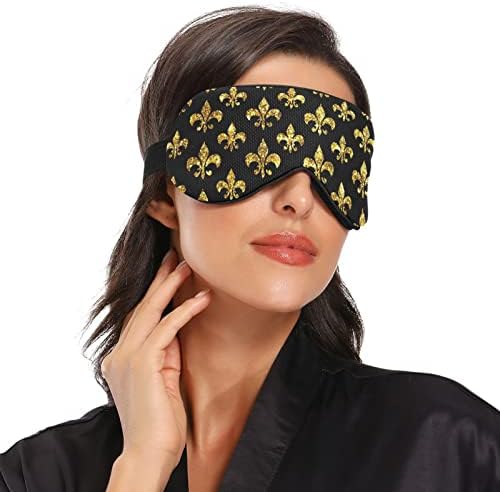 Унисекс спиење маска за очи Марди-Грас-златна ноќ за спиење маска за удобно око за очи за спиење