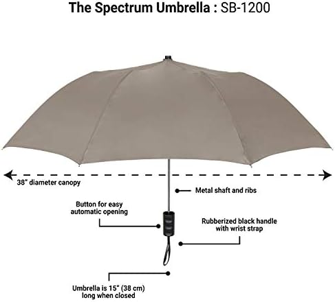 Стромбергбренд Чадори Спектар Популарен Стил 16 Автоматски Отворен Чадор Мала Тежина Патување Преклопен Чадор За Мажи и Жени,
