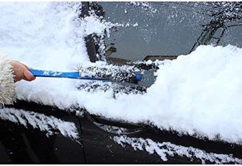 Страпер со мраз со снежна четка за шофершајбната за автомобили 2 во 1 снежна четка за камиони мраз стругалка лесен ергономски дизајн алатка за