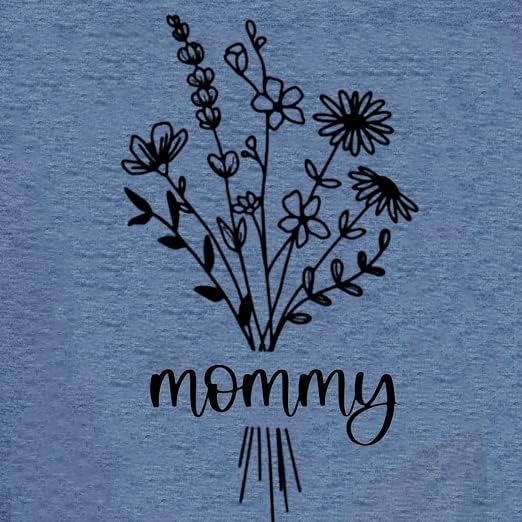Мајка кошула за жени симпатична цветна мама мама мајки подароци кошули врвови летни маички со краток ракав