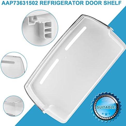 Надграден AAP73631502 Дел за копирање на корпи за корпи за ладилникот, компатибилен со полицата за фрижидер LG Kenmore Frirerator