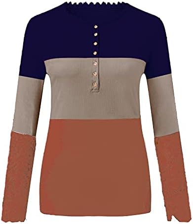 Waffle плетена кошула жени каузална основна спортска кошула лесна плетена блуза џемпер -џемперски блузи на отворено блузи