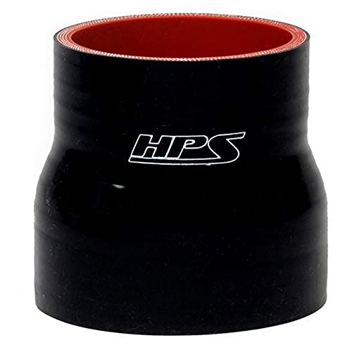 HPS 2-1/8 -3 ID, 3 должина, црево за спојување на силиконски редуктор, високо темпо 4-засилено, црно, црно