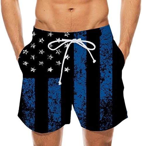 Озммјан атлетски шорцеви за мажи Ден на независност Ден на шарени знаме Печати шорцеви за еластична половината плажа пливање пантолони