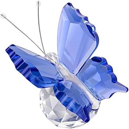Зренхус Кристал пеперутка Сина фигура колекција Убава стаклена украс симпатична статуа дома украс табела за животни колекционерски подарок