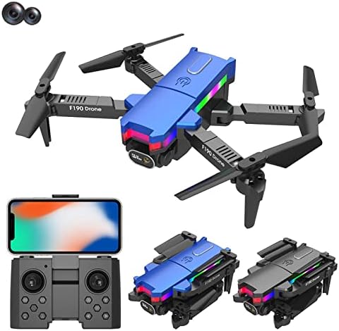 Дрон со две батерии, RC Quadcopter, играчки за далечински управувач, со камера Daul 1080p HD FPV, преклопување, лет за траекторија,
