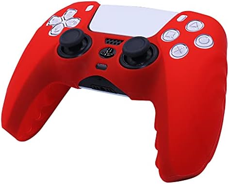 PS5 контролор кожи Ралан, силиконски контролер за покривање на кожата компатибилен за PS5 контролер