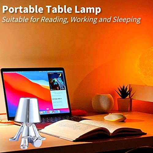 GZKPL безжична маса за ламба, допир за полнење во кревет, симпатична биро за ламба ладно ноќно светло преносно забавно светло со затемнета