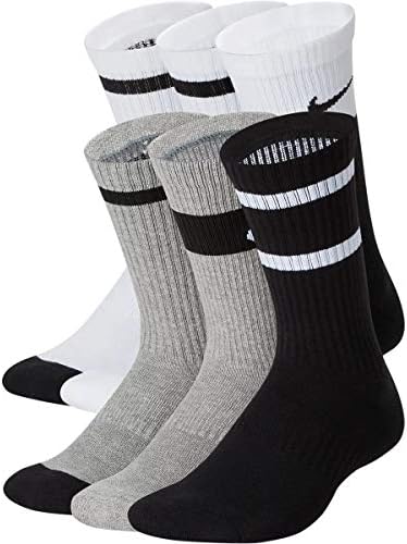 Секојдневни Амортизирани Чорапи На Екипажот на Најк Кид 6 Пакување /Црно