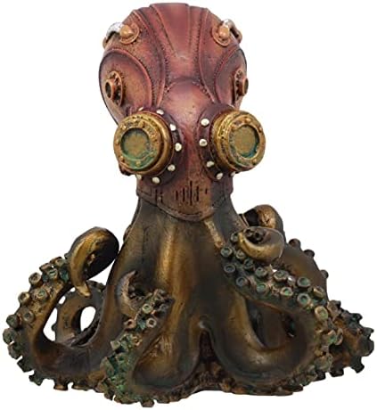 Ebros Steampunk гигант Kraken Octopus Marauder Статуа 5,5 Висока длабока морска воена цефалопод единица фигура декор за sciубители на фантазија