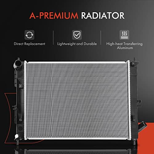 Собрание на радијатор на радијатор на ладење на моторот А-Премиум компатибилен со Hyundai Elantra 2014- & Kia Forte 2015-2018, Forte5 -2017,
