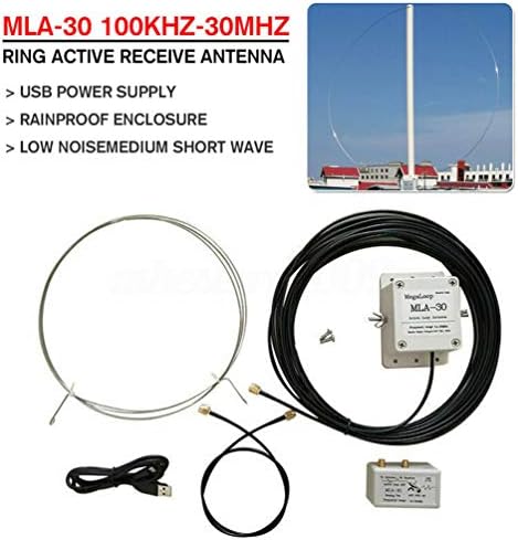 BESPORTBLE 1 Сет МЛА - 30 Јамка Антена Активни Примање Антена За Краток Бран Радио Дожд Отпорни Примање Антена