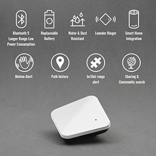 Tracmo Bluetooth Клуч Пронаоѓач Локатор Ставка со АПЛИКАЦИЈА За Телефони Паметен Аларм Тракер Водоотпорен Компатибилен Со Паметен