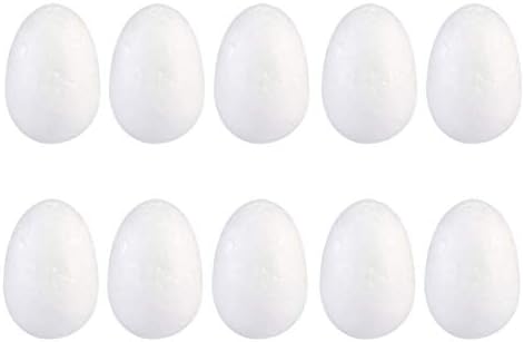 Pretyzoom Велигденско јајце играчка 50 парчиња бела пена јајце за Велигден, DIY рачно изработено сликање јајца Велигденски играчки