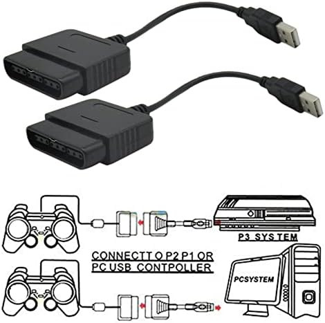 PS2 ДО PS3 USB Кабелска Игра Контролер Конвертор Адаптер Кабел За Sony Playstation 2 Playstation 3 2Pcs