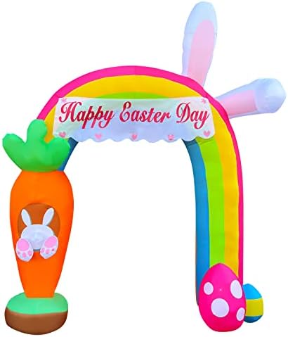 Сезона на сезоната на 11 метри Велигденски надувување на зајачековчековче лак со украси со јајца, предводени од осветлен удар, среќен Велигденски