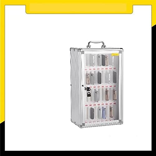Кабинетот за складирање на мобилни телефони Endan Canvas 36 слотови Алуминиумска легура на џебниот графички кабинет кутија со рачка