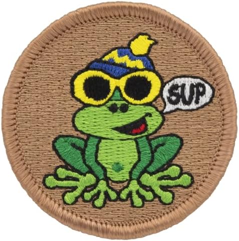 Patchtown Funky Frog Patrol Patch - 2 дијаметар околу везена лепенка