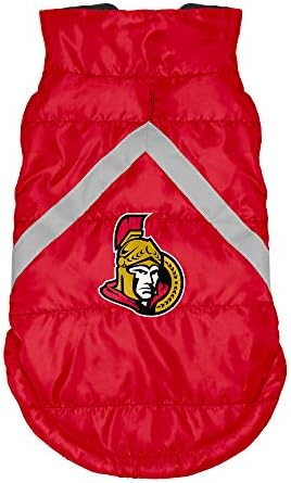 Littlearth Unisex-Advult NHL Ottawa Senators Pet Puffer Vest, Team Color, X-Large