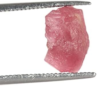Gemhub Бразилски турмалин сурови груби лековити кристали 3.30 КТ. Лабав скапоцен камен, розова турмалин за украсување на домови ..