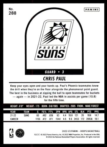2022-23 Panini NBA Hoops 288 Крис Пол НМ-МТ Феникс Сонс Кошарка Трговска картичка НБА