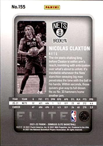 2021-22 Донрус Елита 155 Николас Клекстон Бруклин Нетс Официјална кошаркарска картичка во НБА во сурова состојба