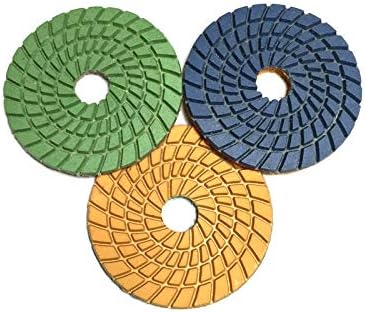 10 парчиња/лот 3инч Флексибилни влошки за полирање на дијаманти 80мм Влатен диск за мелење за генит мермер камен бетонски под 3ds2 од