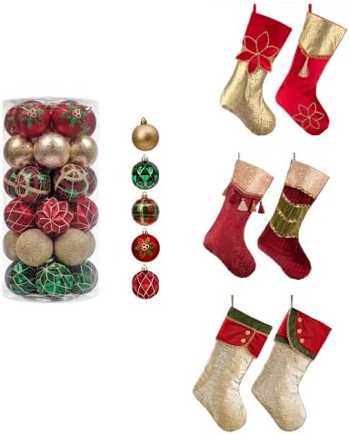 Божиќна декорација на Валери Маделин Божиќна топка*1+Божиќни чорапи*3