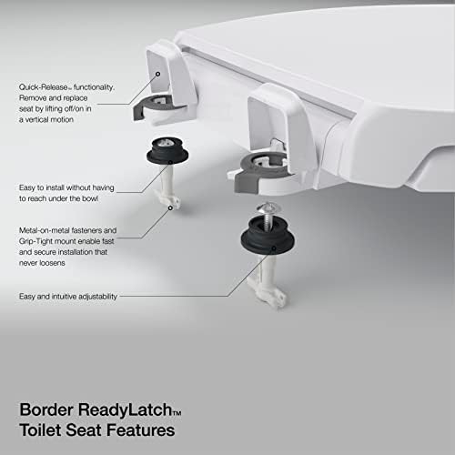 Kohler 4733-RL-K4 Glenbury® ReadyLatch® тивко блиско издолжено тоалетно седиште, кашмир
